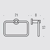 Colombo Design Plus Полотенцедержатель-кольцо, цвет: matt graphite W4931.GM