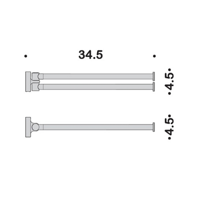 Colombo Design Plus Полотенцедержатель двойной 34,5см, подвесной, цвет: matt white W4913.BM