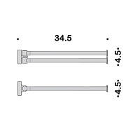 Colombo Design Plus Полотенцедержатель двойной 34,5см, подвесной, цвет: matt white W4913.BM