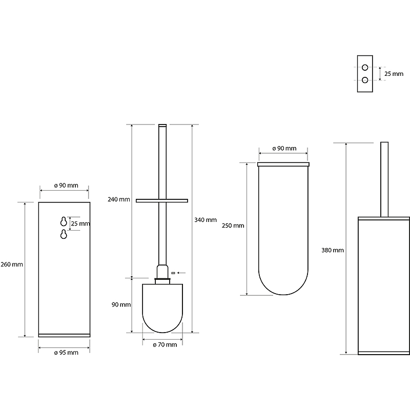 Bemeta Neo Ершик подвесной для унитаза, цвет: нержавеющая сталь 102313065