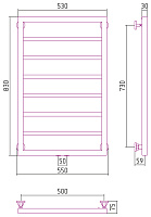 Сунержа Канцлер Полотенцесушитель водяной 50x80h, цвет: матовый черный 31-0254-8050
