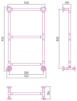 Сунержа Ренессанс Полотенцесушитель водяной 40x86h, цвет: золото 03-0280-8650