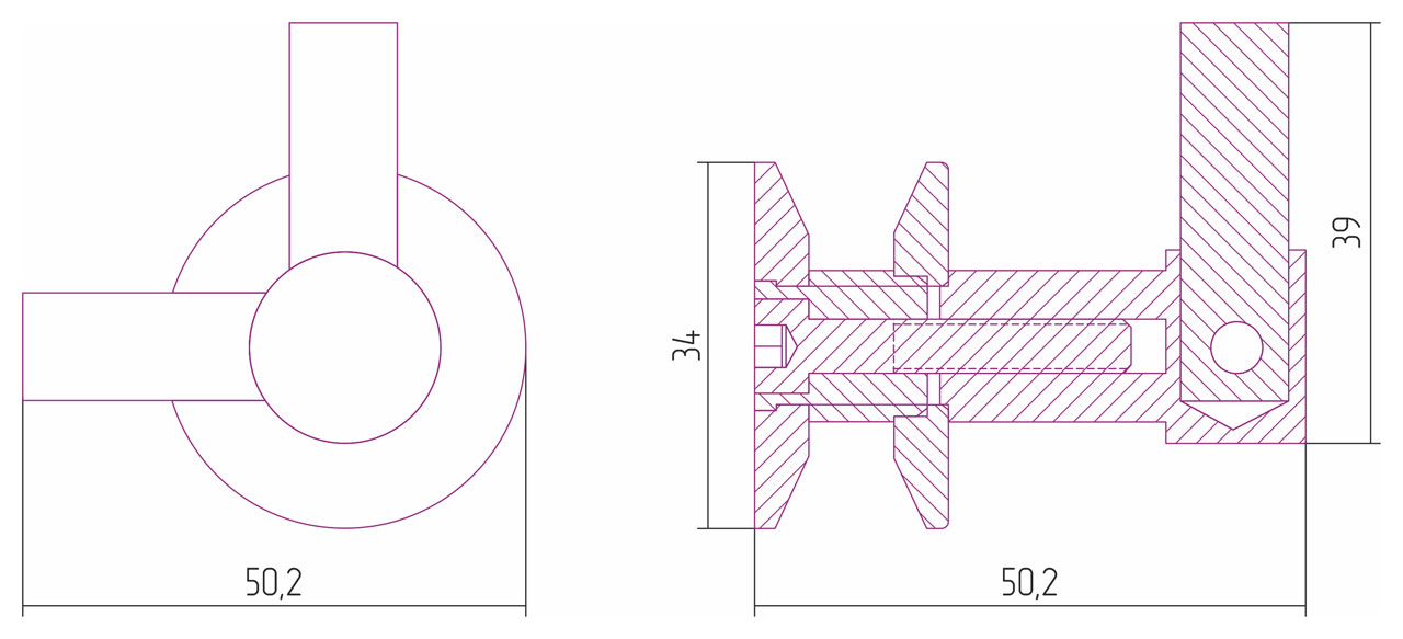 Сунержа Виктория Крючок двойной подвесной для полотенцесушителя, цвет: матовый черный 31-2010-0002