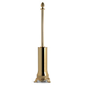 3SC Bally Ершик для унитаза напольный с латунной колбой, ручка Queen, цвет: золото 24к. глянцевое FSS17/01GD