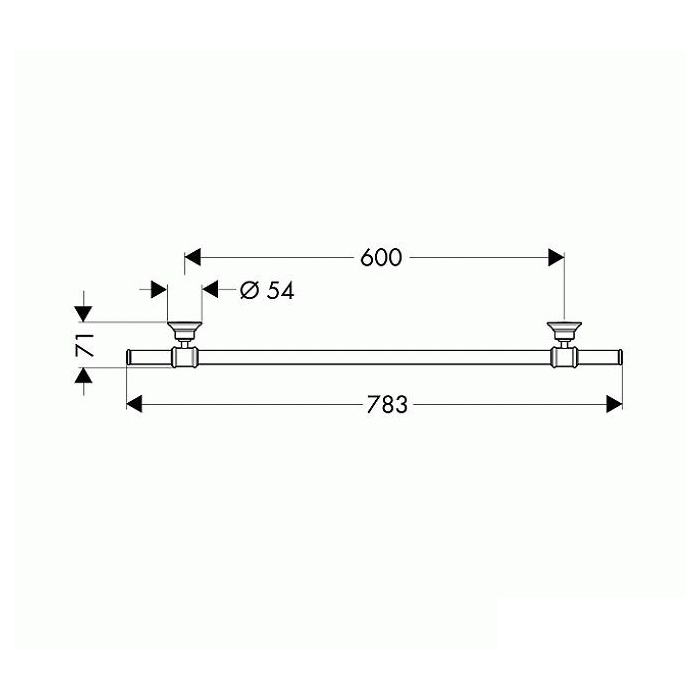 Axor Montreux Полотенцедержатель 60 cм подвесной, латунь, цвет: полированное золото 42060990