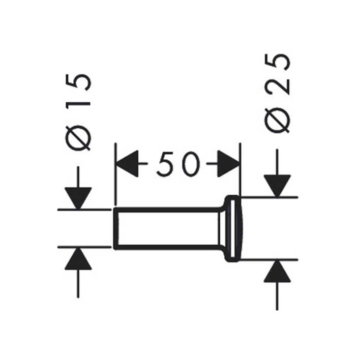 Axor Universal Circular Крючок одинарный подвесной, латунь, цвет: шлифованный черный хром 42811340