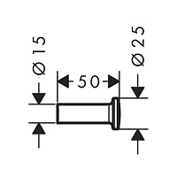 Axor Universal Circular Крючок одинарный подвесной, латунь, цвет: шлифованный черный хром 42811340