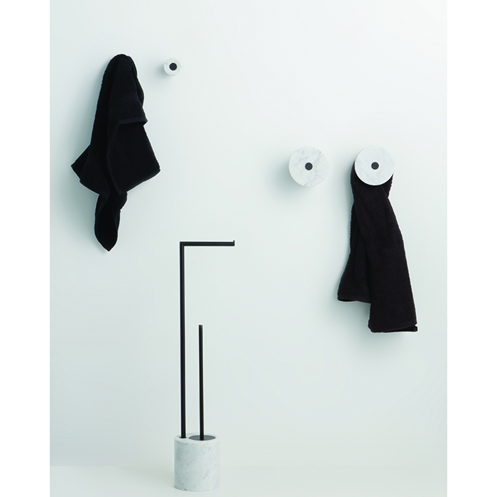 Bertocci Carrarino Крючок d11х8 см, цвет белый мрамор/хром 124 4711 0000