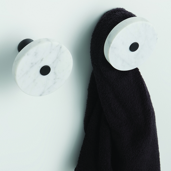 Bertocci Carrarino Крючок d11х8 см, цвет белый мрамор/хром 124 4711 0000