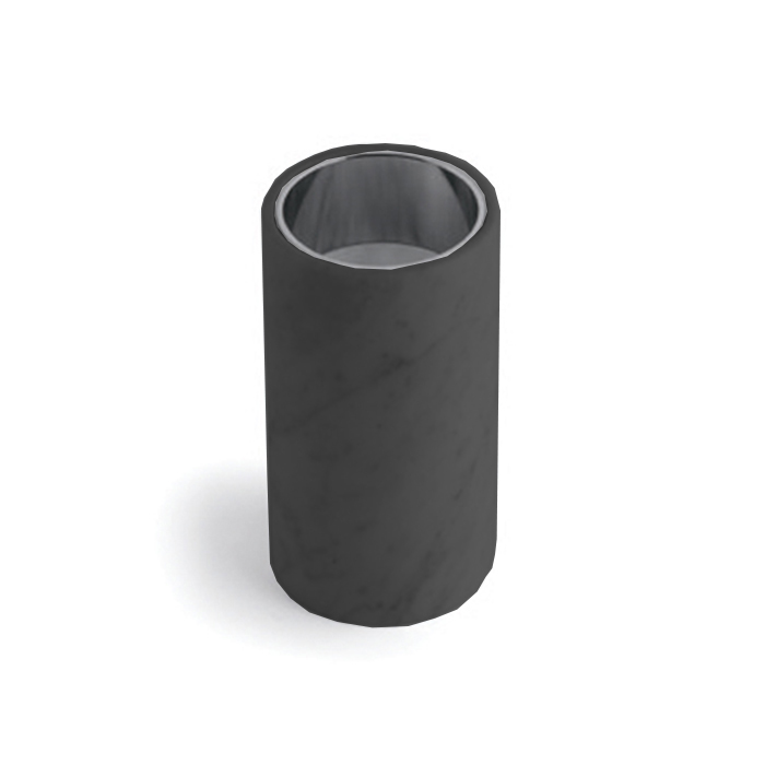 Bertocci Carrarino Стакан для зубных щеток настольный, мрамор, цвет: хром 124 4400 0000