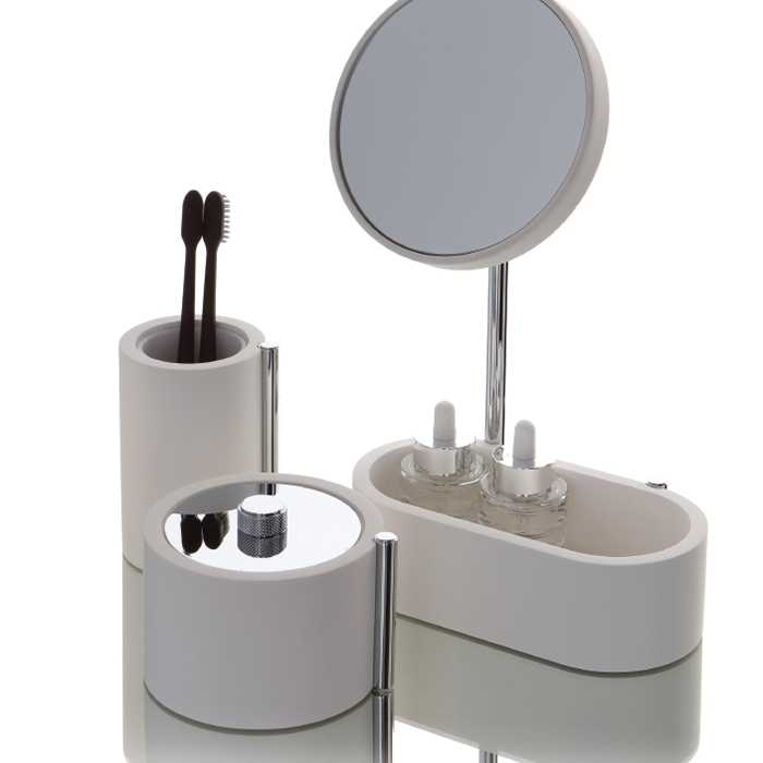 Bertocci Easy Стакан для зубных щеток настольный, керамический, цвет: хром 130 0930 0000