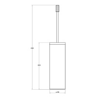 Bertocci Officina 01 Ершик напольный, цвет: черный матовый 127 7522 0800