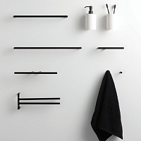 Bertocci Trecento Полотенцедержатель 30 см, цвет черный матовый 125 4816 0800