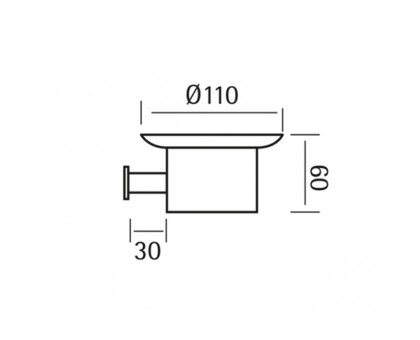 Cisal Xion Мыльница со стеклянной чашей, подвесная, цвет: inox XI090601D1