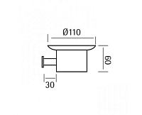 Cisal Xion Мыльница со стеклянной чашей, подвесная, цвет: inox XI090601D1