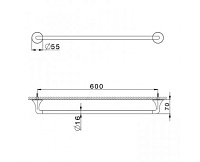 Cisal Vita Полотенцедержатель 30 см, подвесной, цвет: night black VI09010040