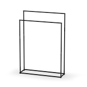 Decor Walther Mikado Полотенцедержатель 86 см, напольный, двойной, цвет: черный матовый 0523060