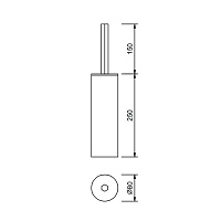 Fantini Venezia Ершик напольный, цвет: хром 94 02 7821
