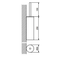 Fantini Young Ершик для унитаза подвесной с латунной колбой, цвет: хром 96 02 7647