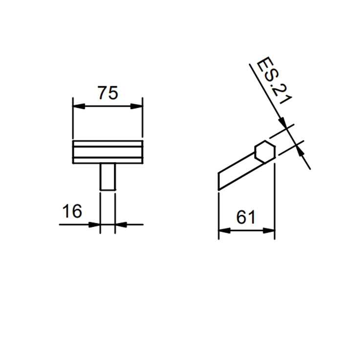 Fantini Venezia Крючок, цвет: Matt Gun Metal PVD 94 P5 7808