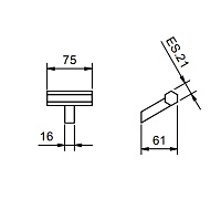 Fantini Venezia Крючок, цвет: Matt Gun Metal PVD 94 P5 7808