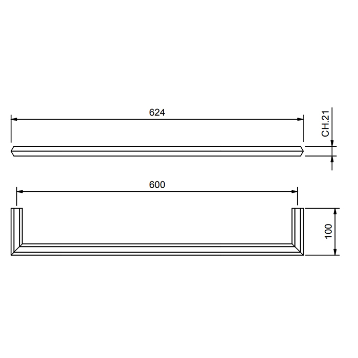 Fantini Venezia Полотенцедержатель 60 см, цвет: хром 94 02 7807