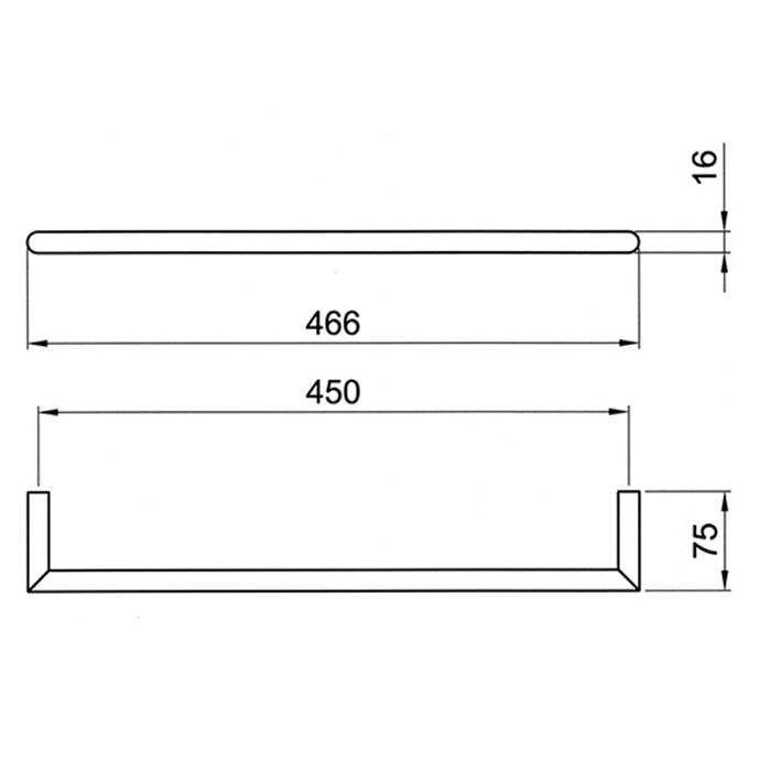 Fantini Young Полотенцедержатель 45 см, цвет: хром 96 02 7611