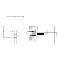 Gessi Ingranaggio Мыльница с керамической чашей, подвесная, цвет: chrome 63801#031