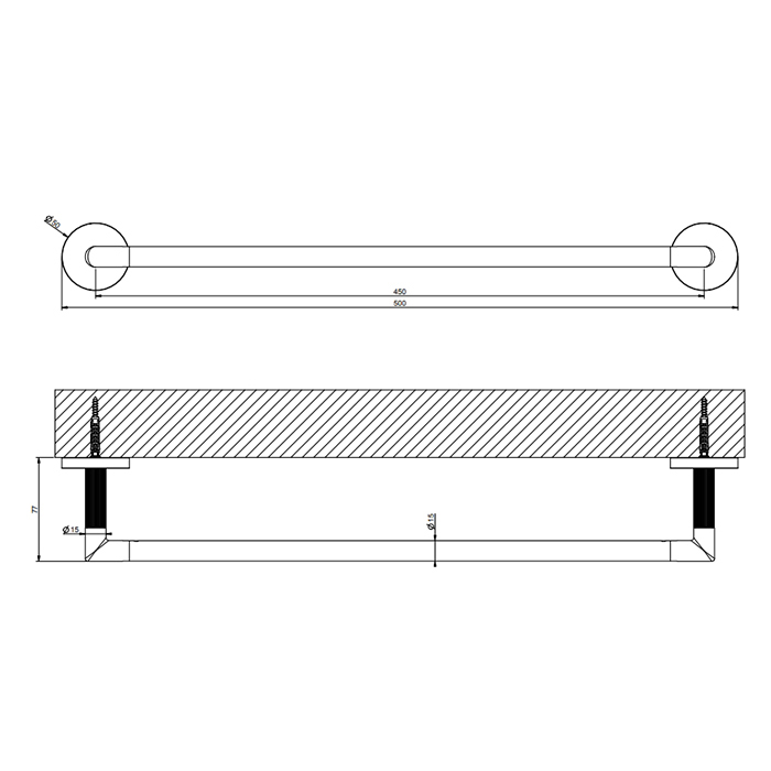 Gessi Ingranaggio Полотенцедержатель, 45 см, подвесной, цвет: chrome 63900#031