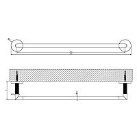 Gessi Ingranaggio Полотенцедержатель, 45 см, подвесной, цвет: chrome 63900#031