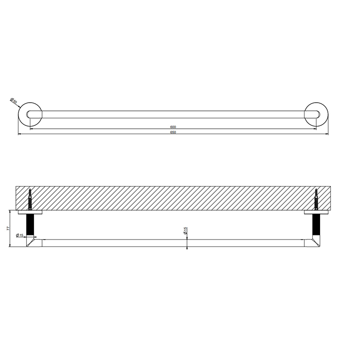 Gessi Ingranaggio Полотенцедержатель, 60 см, подвесной, цвет: chrome 63903#031