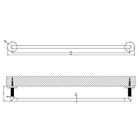 Gessi Ingranaggio Полотенцедержатель, 60 см, подвесной, цвет: chrome 63903#031