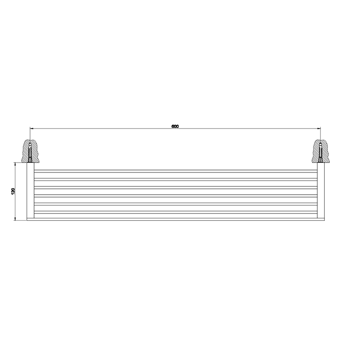 Gessi Rettangolo Полочка для душа 60 см, цвет: black metal brushed PVD 20949#707