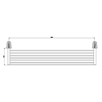 Gessi Rettangolo Полочка для душа 60 см, цвет: black metal brushed PVD 20949#707