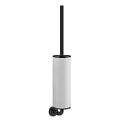 Gessi Venti20 Ершик для унитаза подвесной с латунной колбой, цвет: белый/черный матовый 65419#299