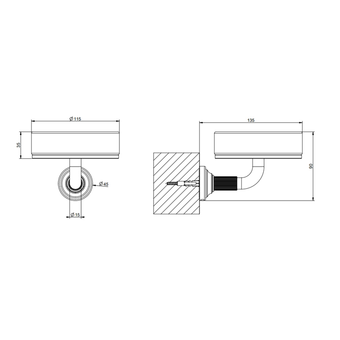 Gessi Venti20 Мыльница с керамической чашей, подвесная, цвет: matte black 65401#299