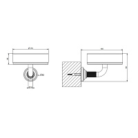 Gessi Venti20 Мыльница с керамической чашей, подвесная, цвет: matte black 65401#299