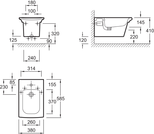 Биде подвесное Jacob Delafon Stillness E1304 E1304-00