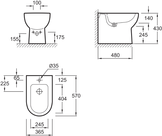 Jacob Delafon Odeon Up Биде напольное, цвет: белый E4738-00