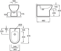 Jacob Delafon Odeon Up Биде напольное, цвет: белый E4738-00