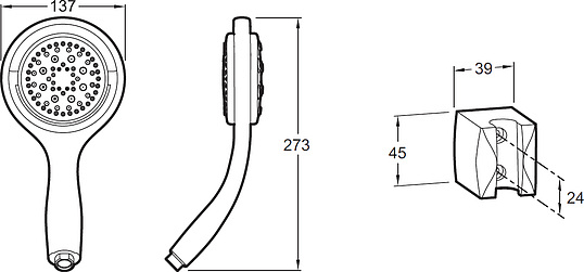 Душевой гарнитур Jacob Delafon Flipside E15891-CP