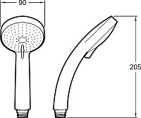 Душевая лейка Jacob Delafon Citrus E12902-CP