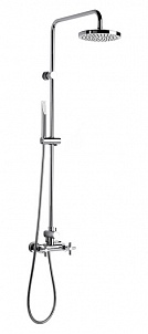 Roca Loft Душевая стойка: смеситель, ручной и верхний душ, шланг, цвет: хром глянцевый 5A9743C00