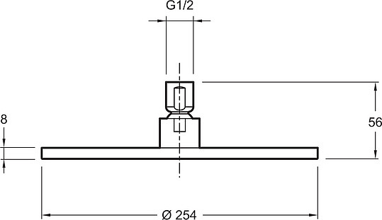 Верхний душ Jacob Delafon Eo E14568-CP