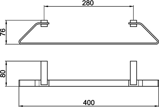 Webert Wolo Полотенцедержатель 40 см, цвет: хром WO500501015