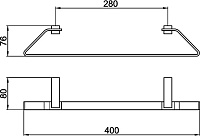 Webert Wolo Полотенцедержатель 40 см, цвет: хром WO500501015