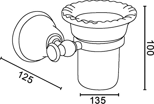 TW Harmony 109 Подвесной cтакан, керамический, цвет: бронза TWHA109br