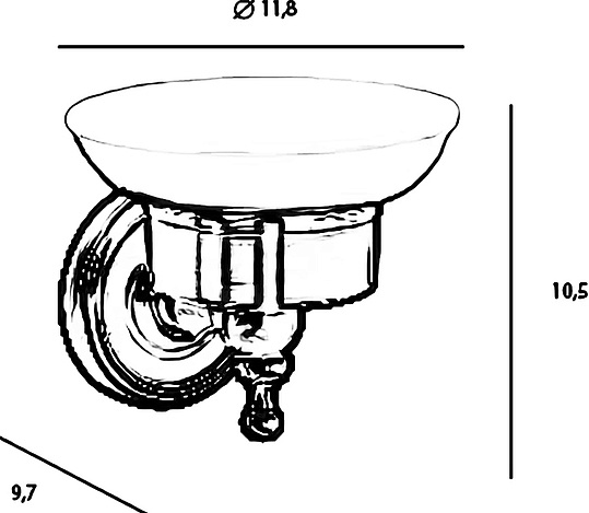 TW Bristol 106 Подвесная мыльница, керамическая, цвет: золото TWBR106oro