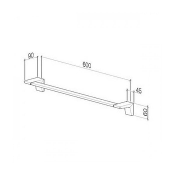 Dornbracht Imo Полотенцедержатель для банного полотенца, цвет: хром 83060670-00