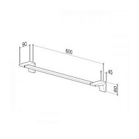 Dornbracht Imo Полотенцедержатель для банного полотенца, цвет: хром 83060670-00